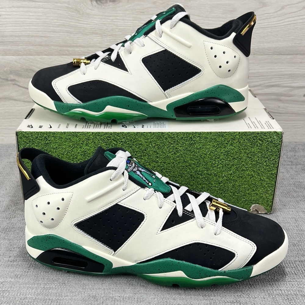 Nike Air Jordan 6 Retro Low Golf Black Green Eastside Golf FJ0848-100 Mens Sz 15